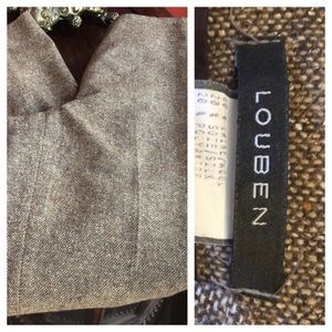 Louben size 6 browns wool blend work attire pants